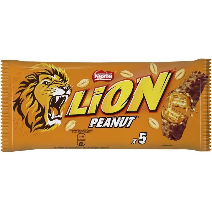 Lion barre chocolatée peanut 5x41g Achat / Vente barres chocolatées