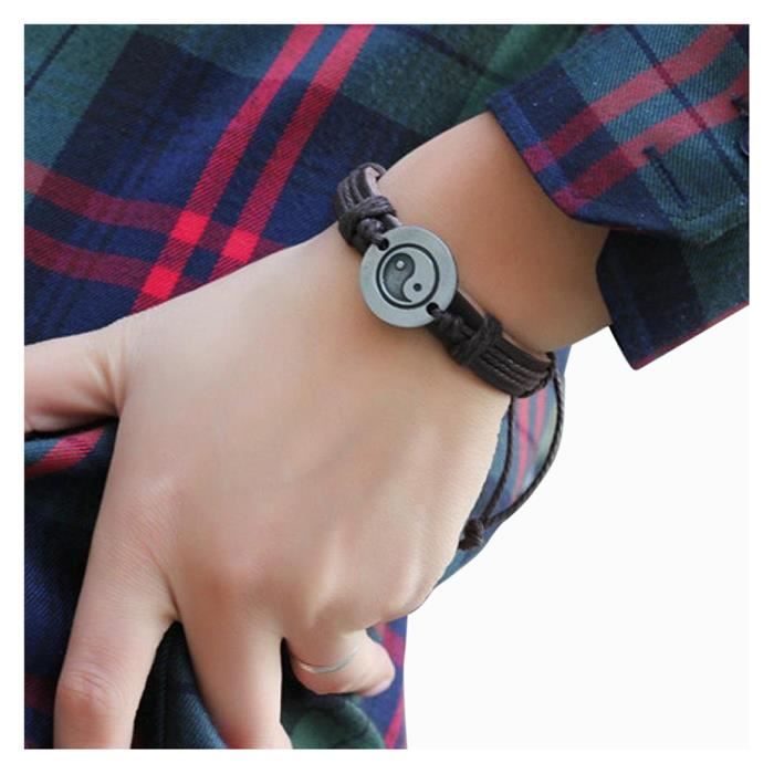 Bracelet graphique Tai Chi Yin et Yang Bracelet2