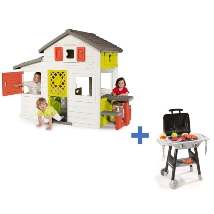 SMOBY Maisonnette enfant Friends house + Barbecue Plancha