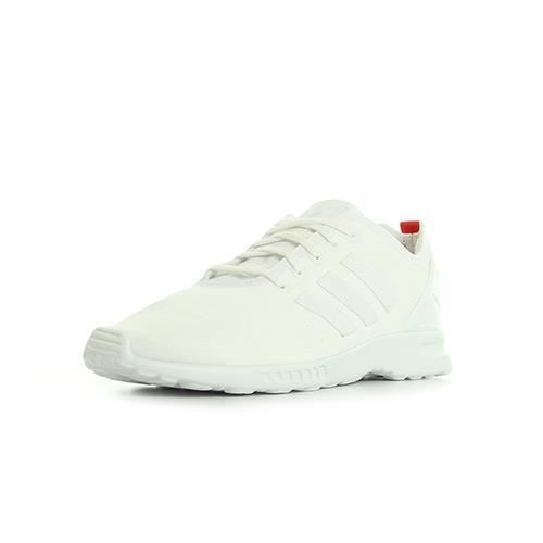 Baskets Adidas ZX Flux Smooth W Blanc Blanc et rouge - Achat / Vente ... BASKET Baskets Adidas ZX Flux Smooth W