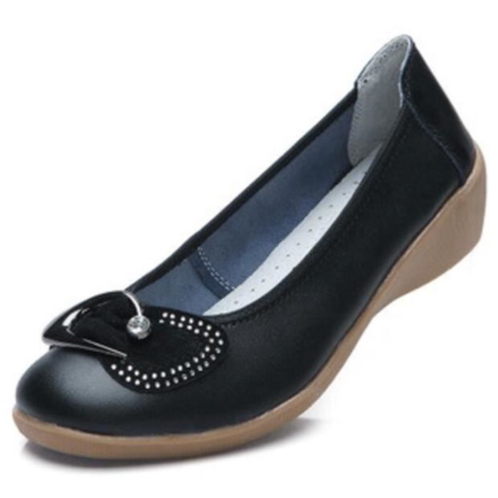 Marque Taille Léger Chaussure Moccasin Nouvelle Confortable Femme Mode Moccasins Poids Luxe De Respirant Grande Cuir eQorCxBWd