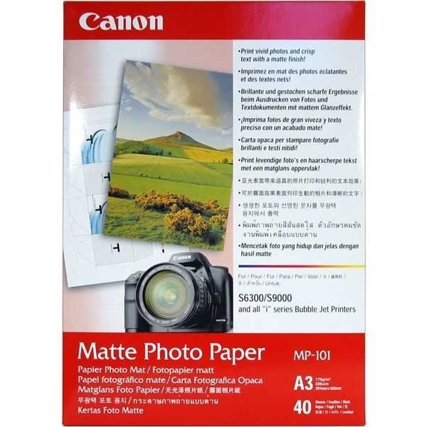 CANON Pack de 1 Papier photo matte 170g/m2 - MP-101 - A3 - 40 feuilles
