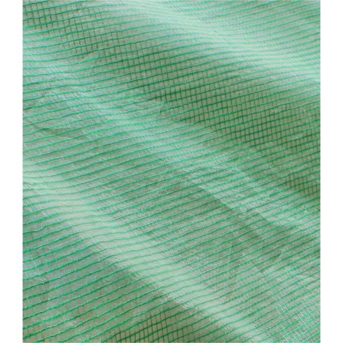 LAMS Bâche armée pour serre tunnel 9 m² - Toile en polyéthylène 140 g/m² avec 6 fenêtres d'aération - Vert