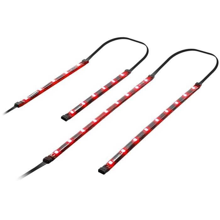 SPIRIT OF GAMER Kit de 4 barres à Leds - Fixation magnétique ultra aisée - Rouge