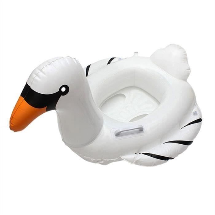 Piscine Bébé Bateau De Dessin Animé Cygne Siège De Flotteur Gonflable Jouet Deau Bague De Natation F061cc