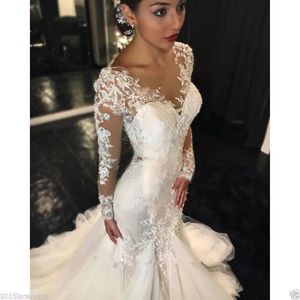 ROBE DE CÉRÉMONIE Robes de mariée à manches longues Sexy Backless lo