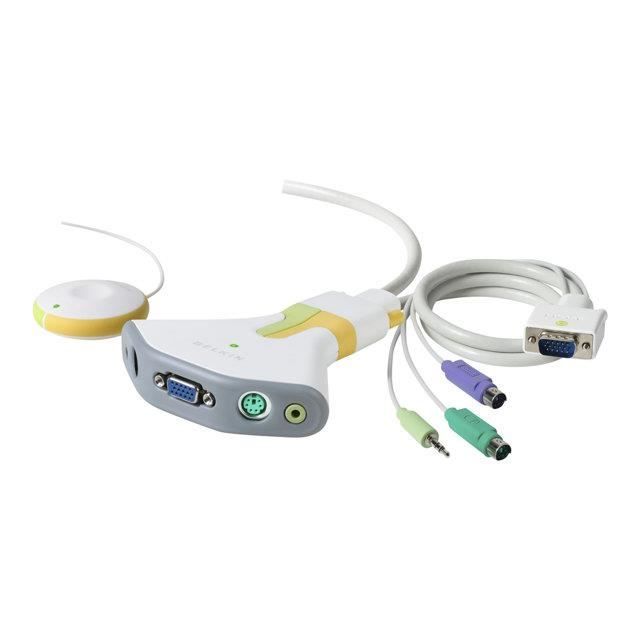 BELKIN Switch KVM 2 Ports / PS2 + audio avec telecommande