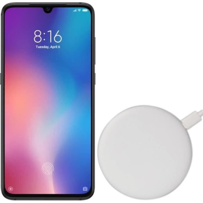 XIAOMI Mi 9 Noir piano 128 Go + Pad induction offert