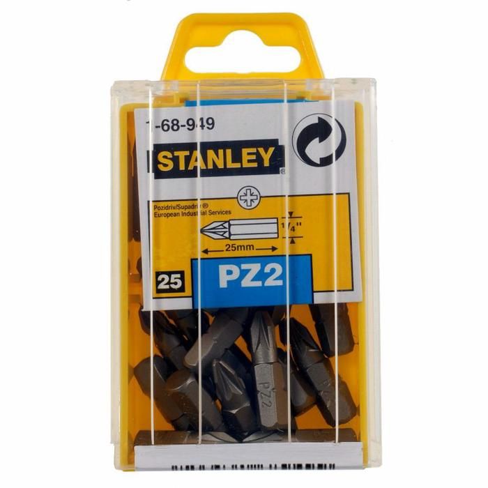 STANLEY 25 embouts de vissage Pozidriv PZ2 25mm