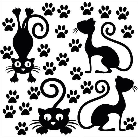 Sticker Patte Chat Stickers patte de chat - Achat / Vente pas cher