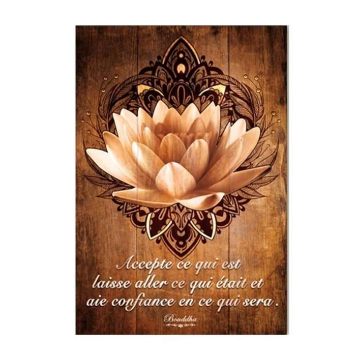 Cadre Bouddha Bois avec Citation Accepte ce qui est Cadre Bouddha Bois avec Citation Accepte ce qui est