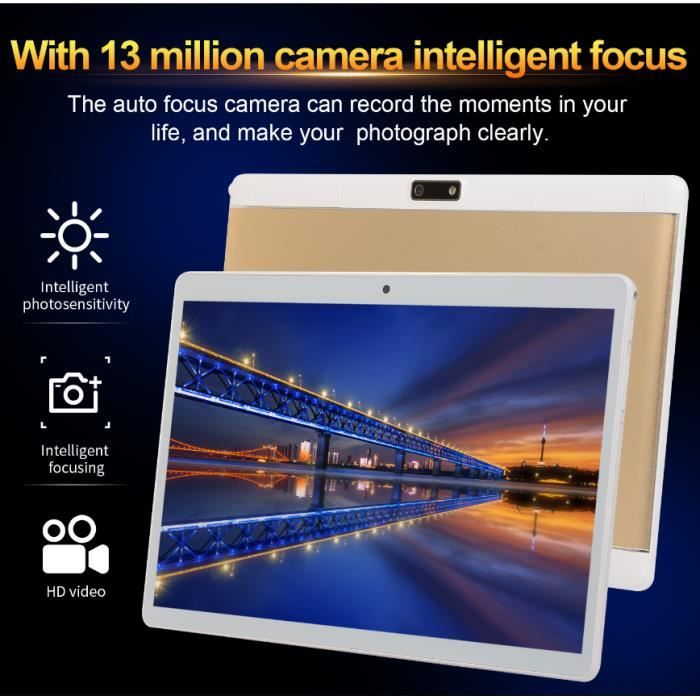 Or- 10.1 pouces Tablette PC Ouad Core 1 GB RAM3