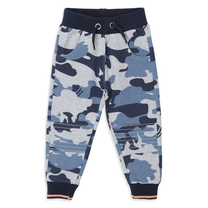 DIRKJE Jogging Motif Camouflage Bleu et Gris Enfant Garçon