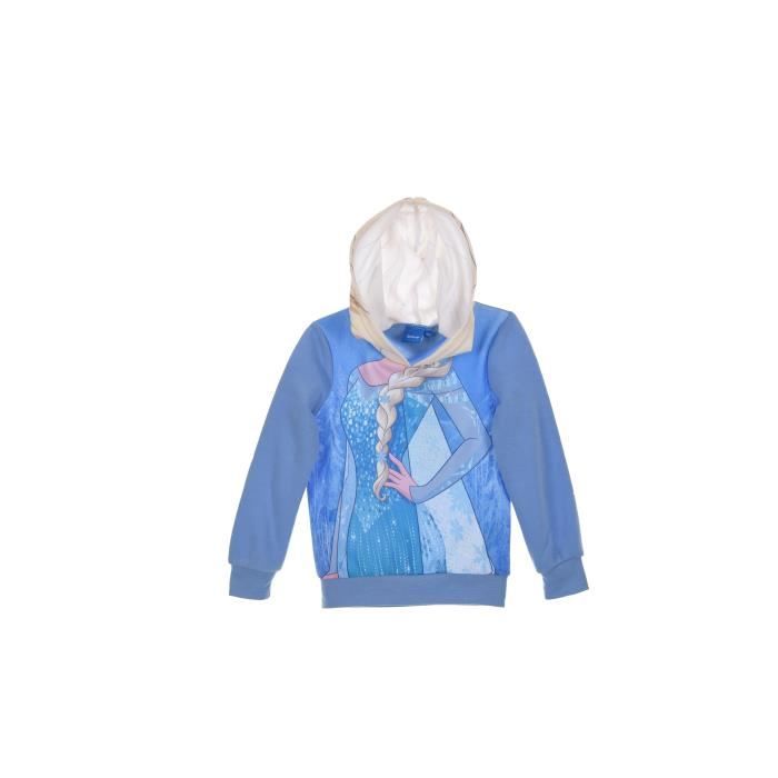 LA REINE DES NEIGES Sweatshirt à capuche - Enfant fille - Bleu