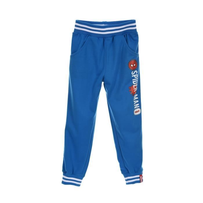 SPIDERMAN Pantalon de Jogging Bleu Sérigraphié Enfant Garçon