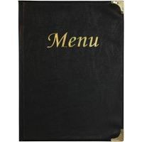 Protège menu noir Basique, format A4, 10 pages