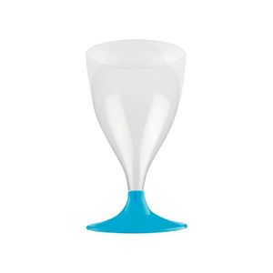 Lot de 6 verres ? eau ou ? vin jetables 20 cl bleu