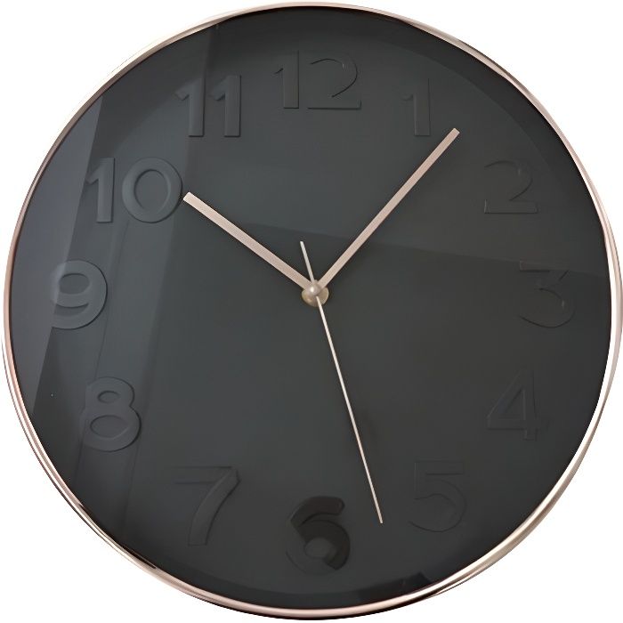 Horloge murale ronde diametre 305 cm Noir