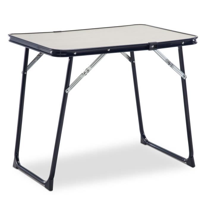 EREDU Table Pliante camping 804/Ds - 60 x 40 cm - Bleu et beige