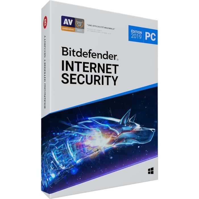 Bitdefender Antivirus Internet Security 2019 valable 2 Ans pour 5 PC