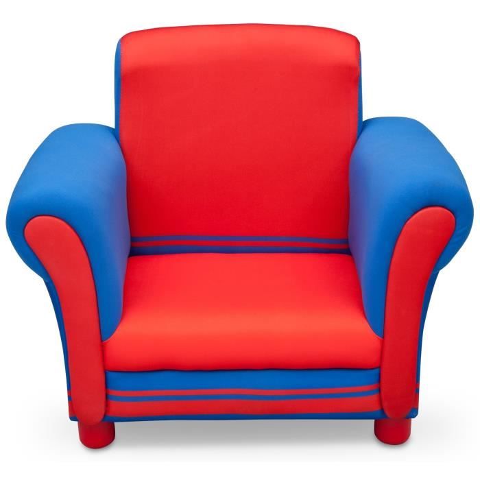 DELTAKIDS - Fauteuil Chesterfield Enfant - Rouge et Bleu
