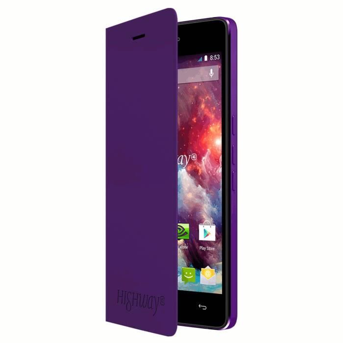 Wiko Folio Back cover pour Highway 4G violet