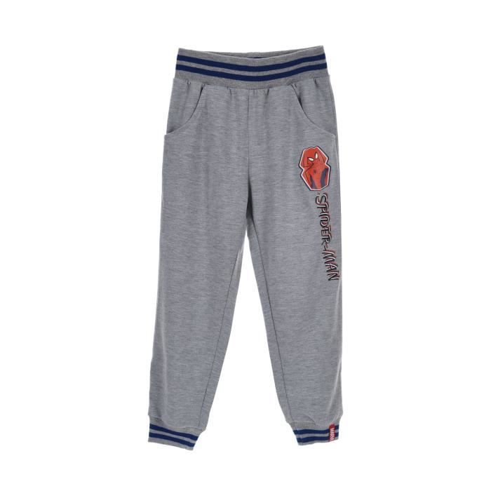 SPIDERMAN Pantalon de Jogging Gris Sérigraphié Enfant Garçon