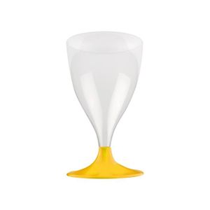 Lot de 6 verres ? eau ou ? vin jetables 20 cl jaune