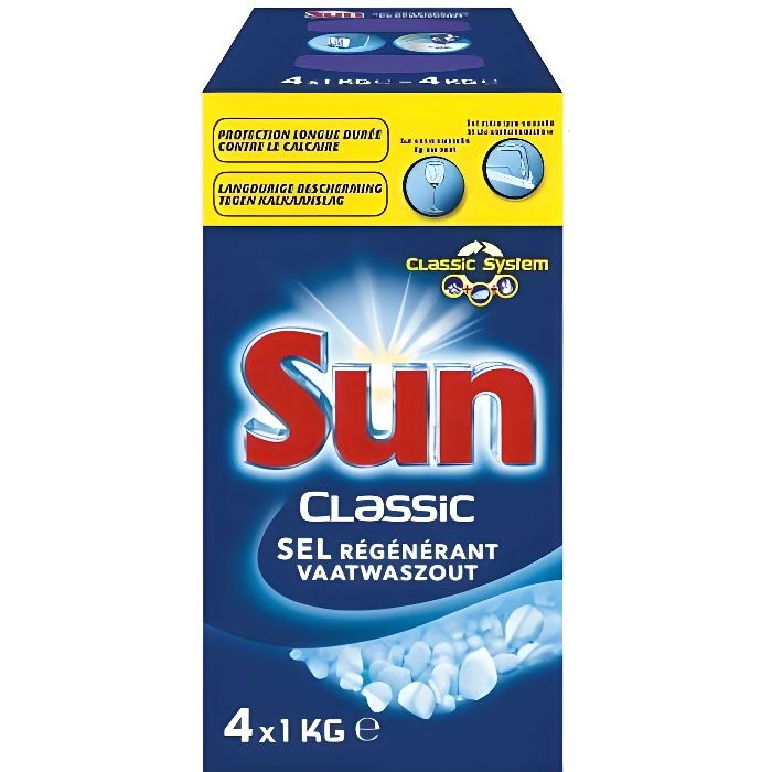 Sel régénérant lave-vaisselle 4 kg Sun