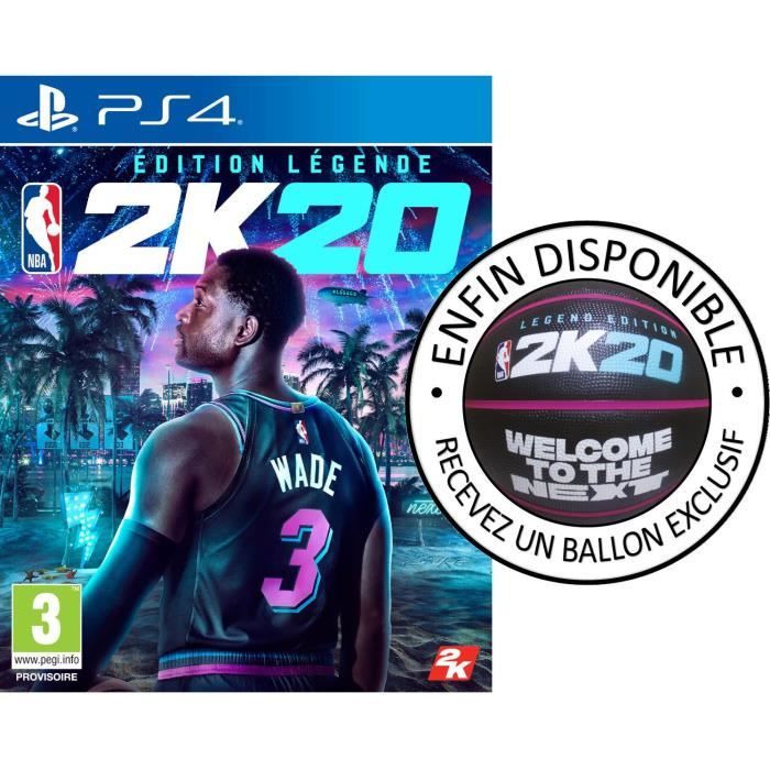 NBA 2K20 Édition Légende Jeu PS4 + Ballon SPALDING Exclusif offert