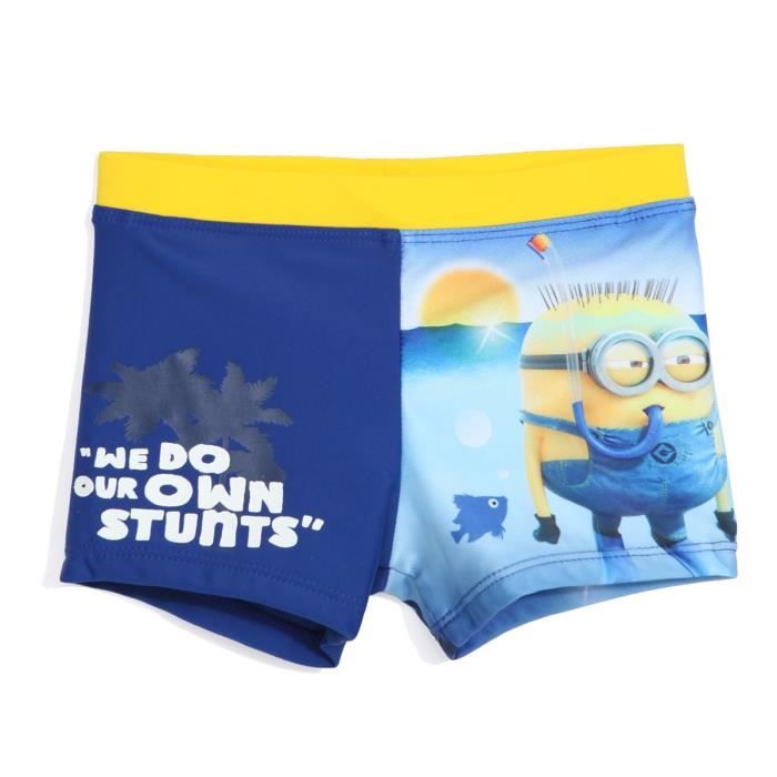 MINIONS Maillot de Bain Marine Enfant Garçon Sérigraphie