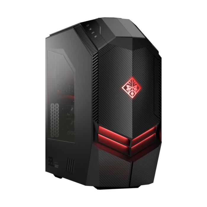 Unité Centrale - HP Omen 880-164nf - AMD Ryzen 5 - 8Go de RAM - Disque Dur 1To HDD + 128Go SSD - GTX 1060 3Go - Windows 10