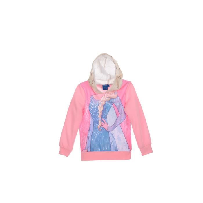 LA REINE DES NEIGES Sweatshirt à capuche - Enfant fille - Rose