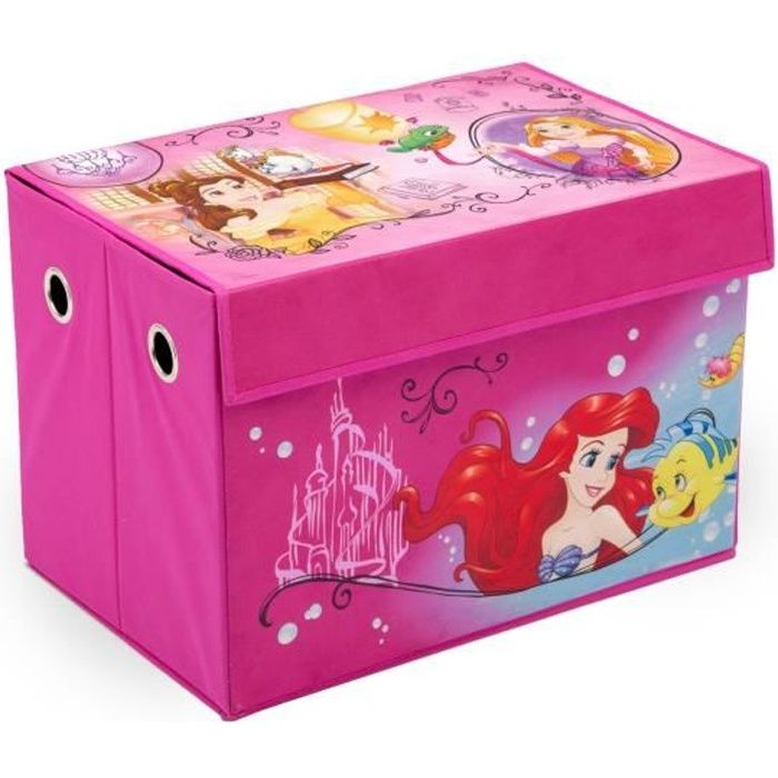 DISNEY PRINCESSES - Coffre à Jouets en Tissu - Rose