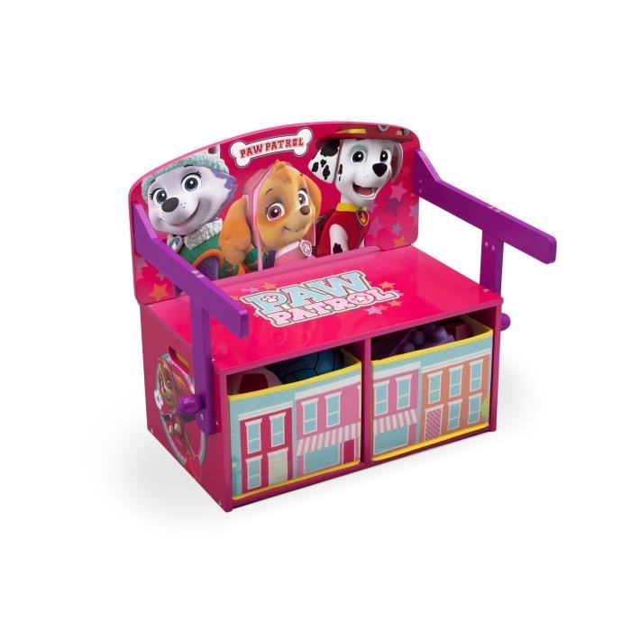 PAT PATROUILLE STELLA - Bureau/Banc Enfant Convertible avec Rangements