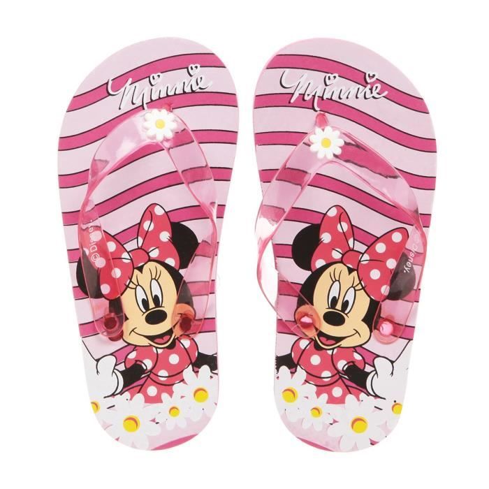 MINNIE Tongs Rose Enfant Fille