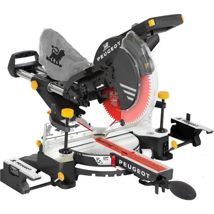 PEUGEOT Scie à onglets radiale ENERGYSAW-254SB double inclinaison - 1600 W - Ø 254 mm