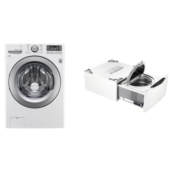 LG F51K24WH Lave-Linge frontal 15 kg + LG FM37E1WH Lave linge Mini Wash 3,5kg