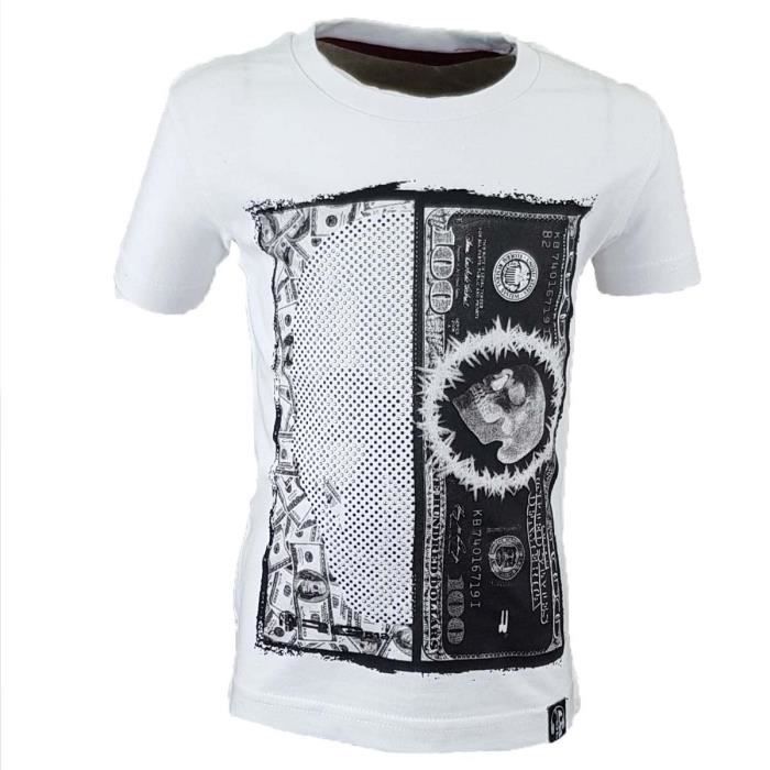RG512 - T-shirt Blanc Manches Courtes - Garçon
