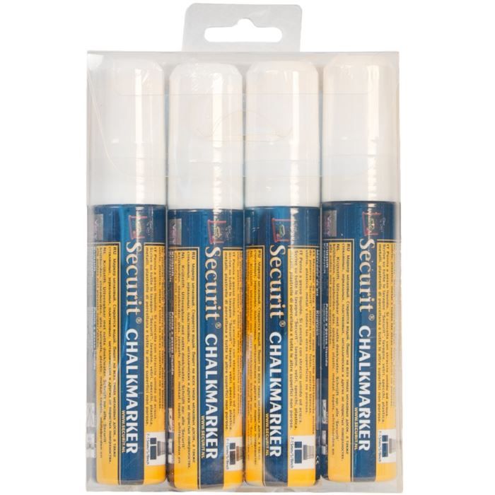 Lot de 4 feutres craie, coloris blanc