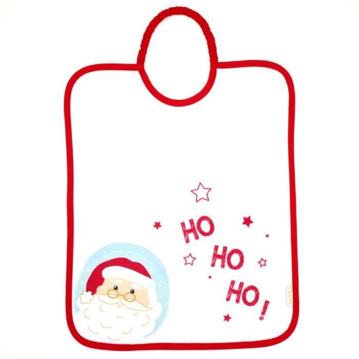 BABYCALIN Bavoir de noël 2ème âge Bagolo - A partir de 6 mois - Mixte - Père Noël