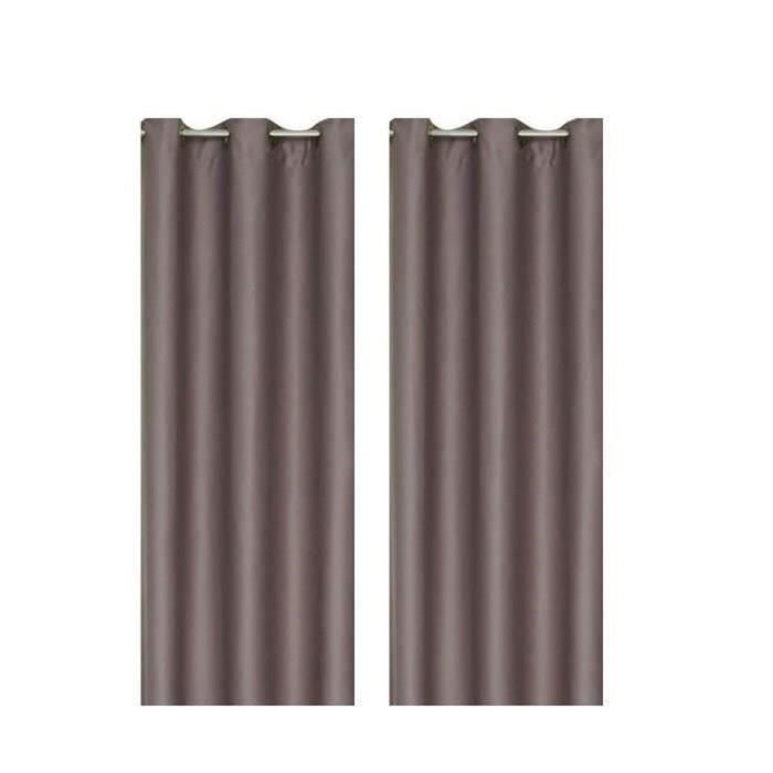 Paire de rideaux occultants 140x260 cm Taupe