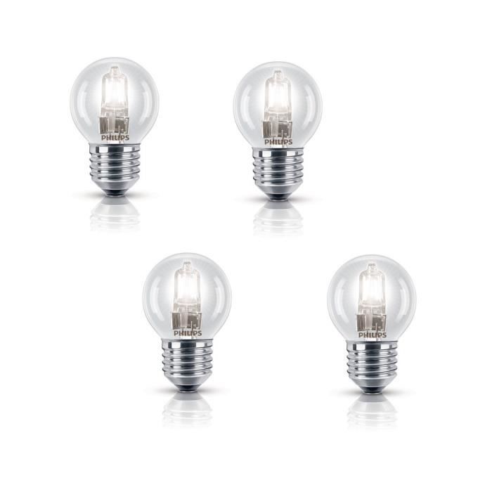 PHILIPS Lot de 4 ampoules Ecohalo E27 42 W équivalent à 55 W