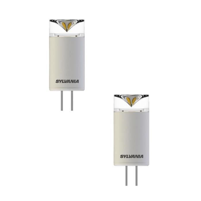 SYLVANIA Lot de 2 ampoules capsule LED Toledo G4 2 W équivalent à 10 W