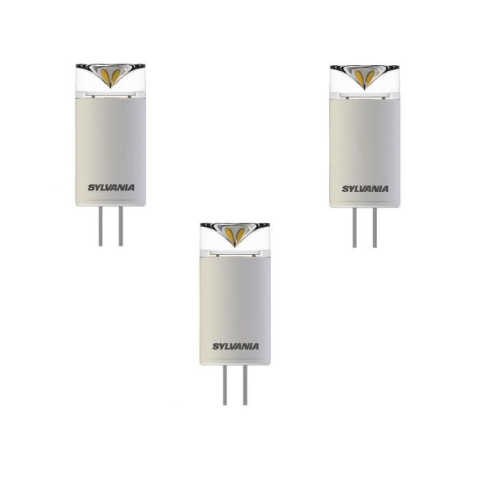 SYLVANIA Lot de 3 ampoules capsule LED Toledo G4 2 W équivalent à 10 W