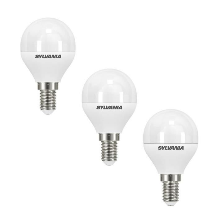 SYLVANIA Lot de 3 ampoules LED Toledo Ball Frosted E14 6 W équivalent à 40 W