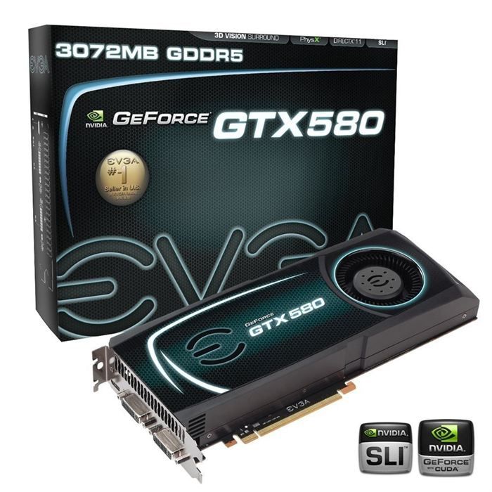 EVGA GTX580 3072Mo GDDR5 + 3DMARK2011   Achat / Vente CARTE GRAPHIQUE