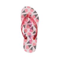 TONG NAF NAF - Tongs Roses + Pochette Imprimées Glaces TONG NAF NAF - Tongs Roses + Pochette Imprimées Glaces