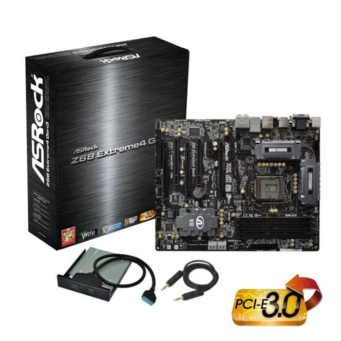 Carte mère socket LGA1155   Chipset Z68   4 slots DDR3   SATA III