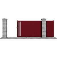 PORTAIL - PORTILLON Portail manuel coulissant aluminium Irazu 3,5m rou PORTAIL - PORTILLON Portail manuel coulissant aluminium Irazu 3,5m rou